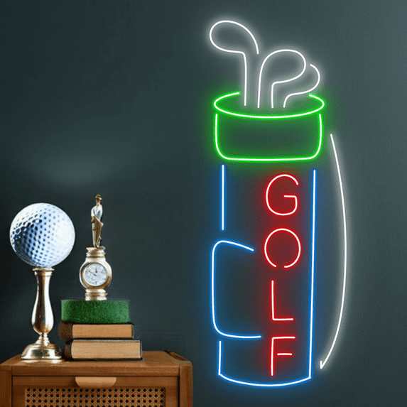 Glowneon Golf Club Set Neon Sign, Shop Store Decor Signboard
