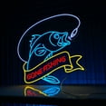 thumbnail image 1 of Glowneon Gone Fishing Neon Signs, Gone Fishing Sign Decor, 1 of 2
