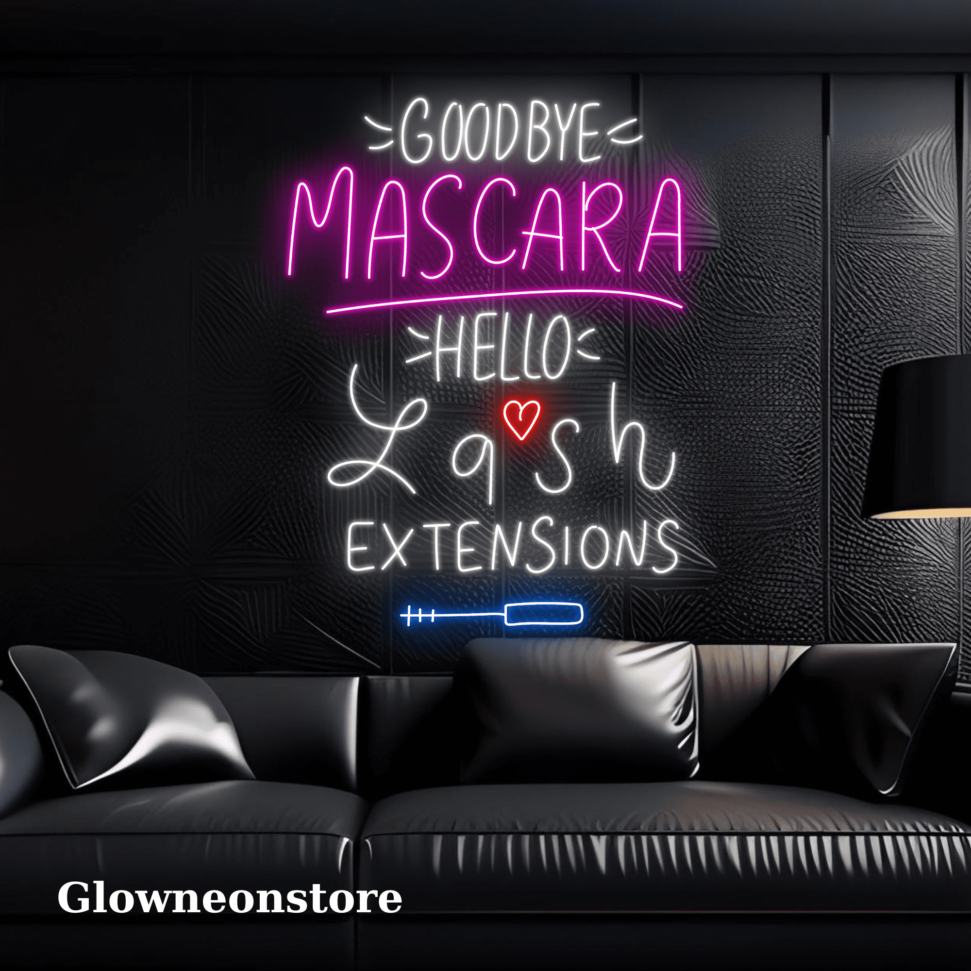 Glowneon Goodbye Mascara Hello Lash Extensions Neon, Eye Lash Led