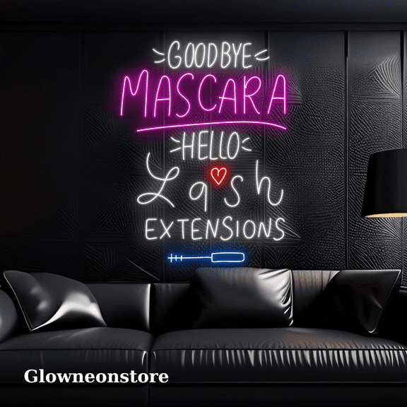 Glowneon Goodbye Mascara Hello Lash Extensions Neon, Eye Lash Led