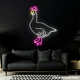 thumbnail image 1 of Glowneon Goose Playing Roller Skating Neon Sign, Cowboy Goose LED Sign, Animal LED Light, 1 of 5