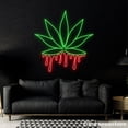 thumbnail image 1 of Glowneon Green Leaf Neon Sign, Plant Leaf Led Sign, Bar Club Pub Wall Decor, Bar Neon Sign, 1 of 5