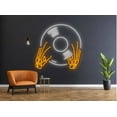 thumbnail image 1 of Glowneon Hand Skeleton DJ Neon Sign, Halloween Skeleton Club Decor, 1 of 4