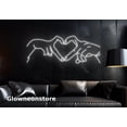 thumbnail image 1 of Glowneon Handmade Hand Heart Neon Sign, Hand Heart Led Light, Finger Heart Neon Signs, 1 of 2