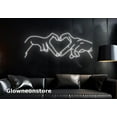 thumbnail image 1 of Glowneon Handmade Hand Heart Neon Sign, Hand Heart Led Light, Finger Heart Neon Signs, 1 of 2