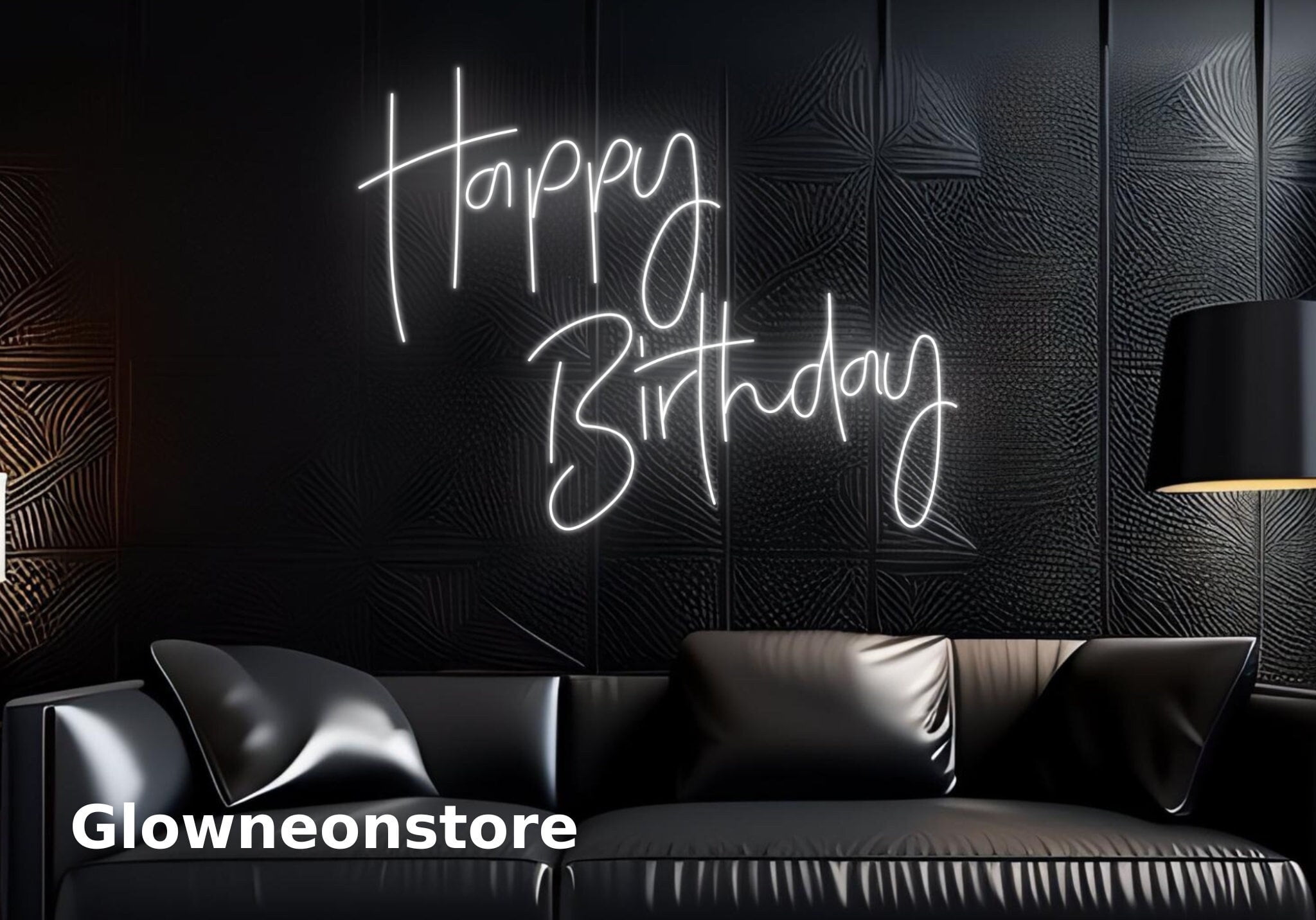 Glowneon Happy Birthday Neon Sign, Happy Birthday Led Light, Birthday Party Led Decor