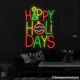 thumbnail image 1 of Glowneon Happy Holidays Neon Sign, Christmas Bubbles Neon Sign, Merry Christmas Holiday Decor, 1 of 5