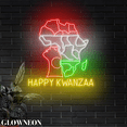 thumbnail image 1 of Glowneon Happy Kwanzaa African Neon Sign, Kwanzaa Holiday Wall Decor, 1 of 5