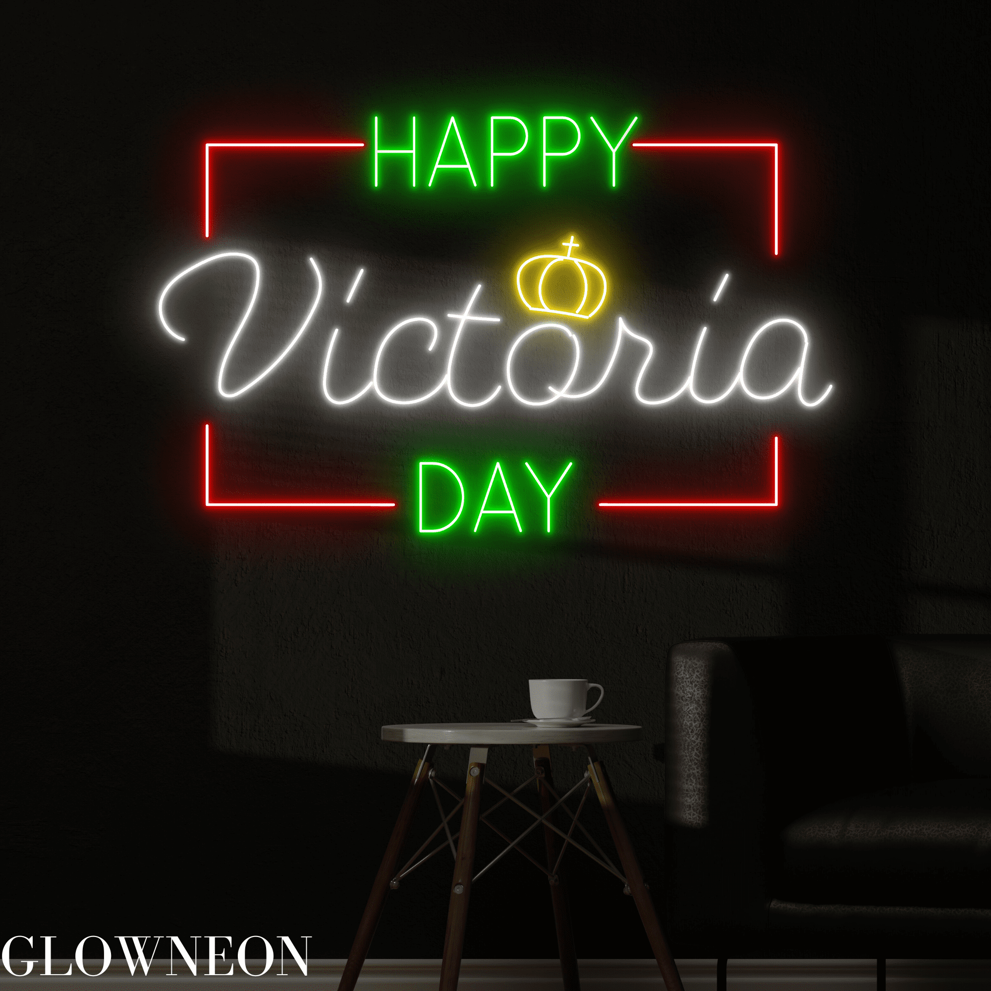 Glowneon Happy Victoria Day Neon Sign, Victoria Day Wall Led Decor ...
