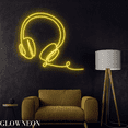 thumbnail image 1 of Glowneon Headphone Line Art Neon Sign, Headphone Music Shop Led Light, 1 of 5