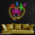 thumbnail image 1 of Glowneon Headphone Musical Note Neon Sign, Music Shop Wall Led Light, 1 of 5