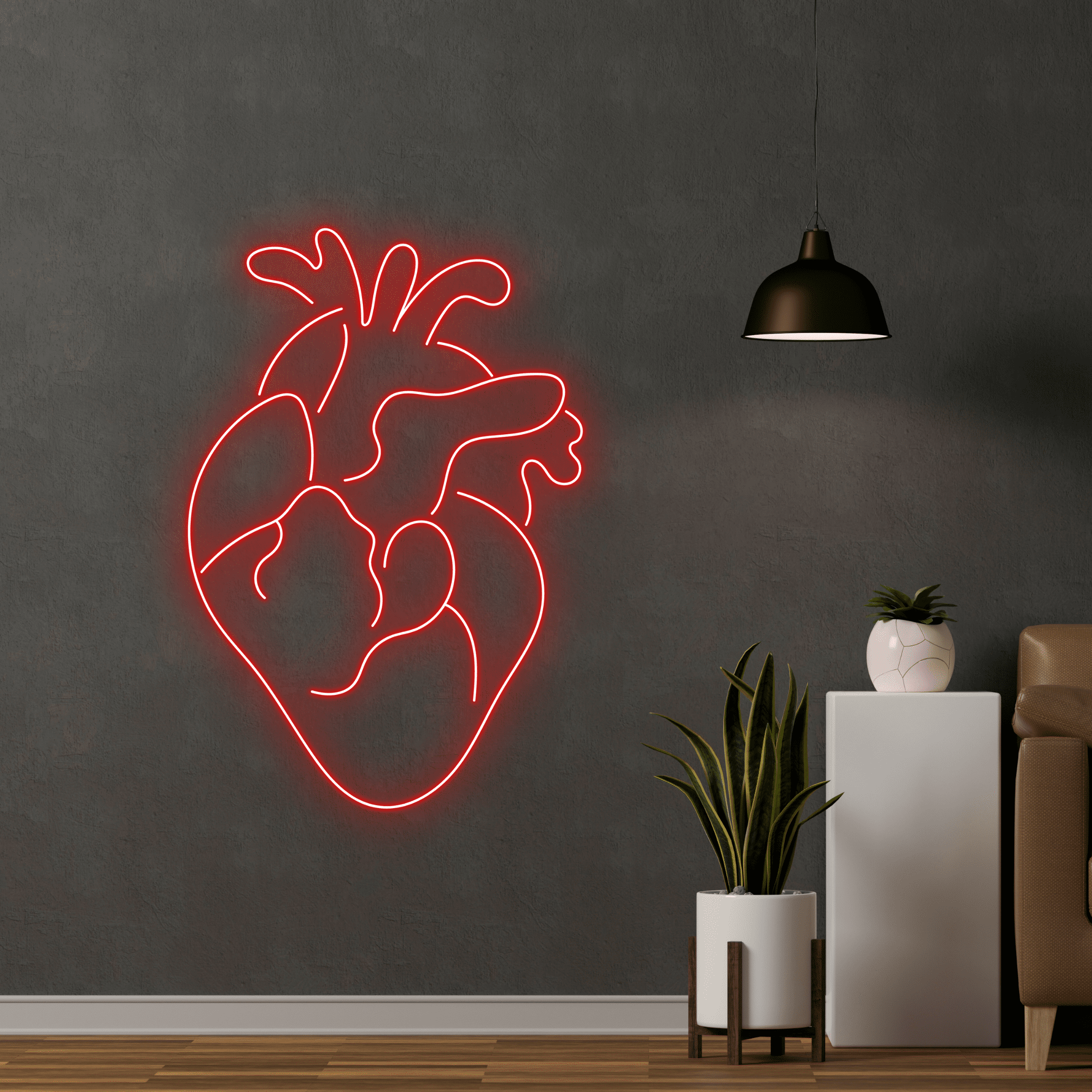 Glowneon Heart Neon Sign, Wall Art Lights Long-lasting Decor
