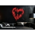 thumbnail image 1 of Glowneon Heart on Fire Neon Sign, Fire Heart Led Light, Heart on Fire Light Decor, Love Heart Sign, 1 of 4