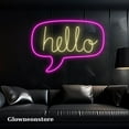 thumbnail image 1 of Glowneon Hello Messaging Neon Sign, Hello Neon Sign, Hello Led Light, Party Decor, Hello Decoration, 1 of 4