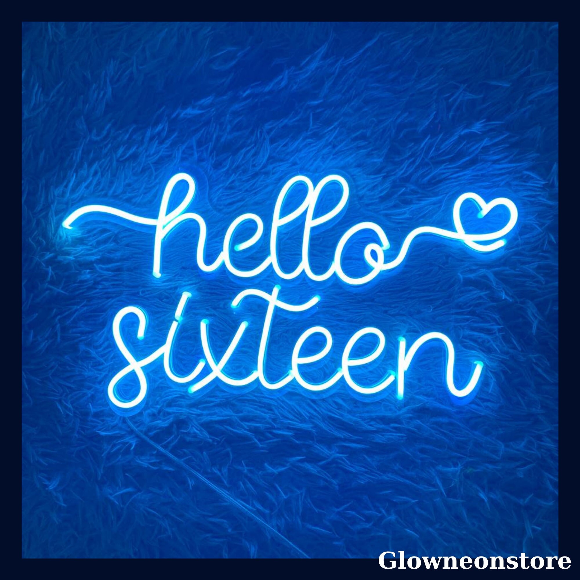 Glowneon Hello Sixteen Neon Sign, Hello Sixteen Led Sign, Girl Room ...
