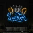 thumbnail image 1 of Glowneon Hello Winter Neon Sign, Hello Winter Led Sign, Custom Snowman Neon Light, 1 of 4