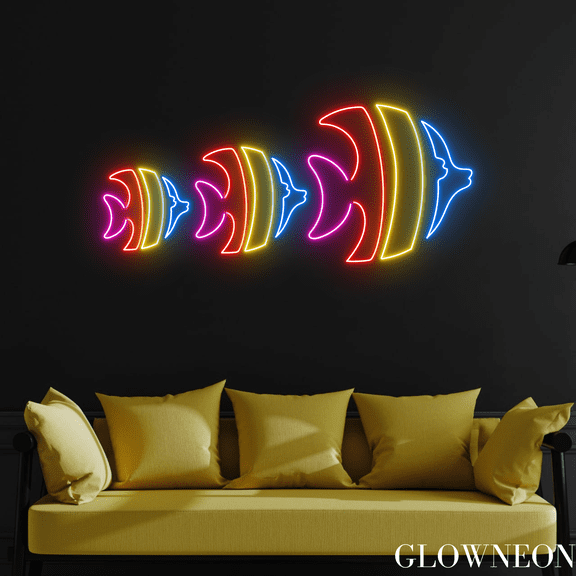 Glowneon Heniochus Acuminatus Neon Sign, Heniochus Fish Led Light
