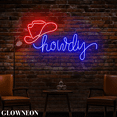 thumbnail image 1 of Glowneon Howdy Neon Sign, Cowboy Bar Wall Decor, Western Cowboy Sign, 1 of 5