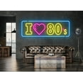 thumbnail image 1 of Glowneon I Love 80's Neon Sign, Vintage Wall Decor, 1 of 4