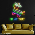 thumbnail image 1 of Glowneon I'd Hit That Neon Sign, Mexico Pinata Horse Home Led Decor, 1 of 5