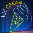 thumbnail image 1 of Glowneon Ice Cream Neon Sign, Ice Cream Store Decor Signboard, 1 of 4