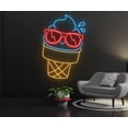 thumbnail image 1 of Glowneon Ice Cream W/ Glasses Neon Sign, Ice Cream Parlor Wall Decor, 1 of 4