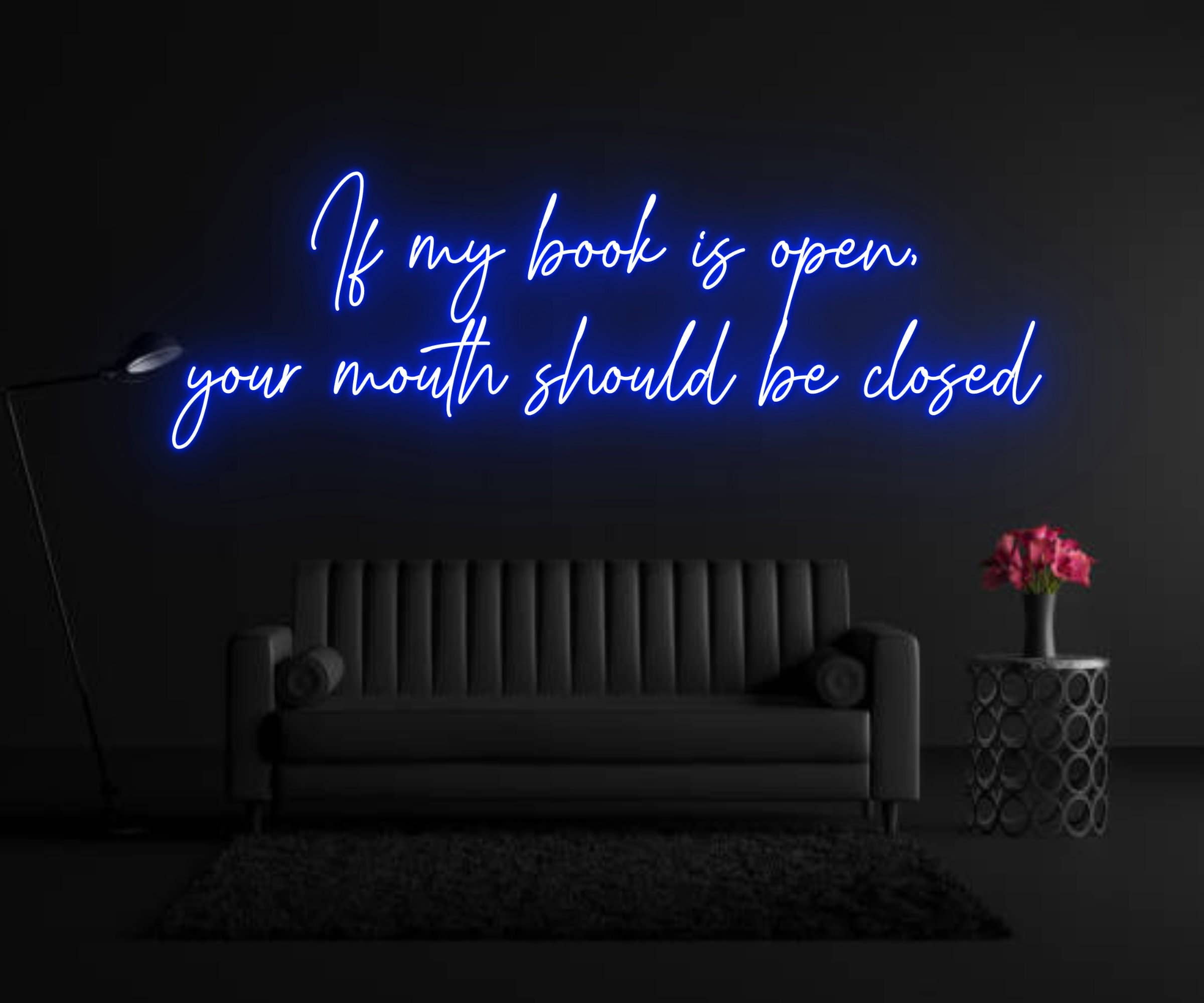 Glowneon If My Book Is Open Neon Sign, Library Working Space Decor -  Walmart.com, image size:2400x2000