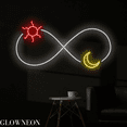 thumbnail image 1 of Glowneon Infinity Moon And Sun Neon Sign, Moon And Sun Wall Led Decor, 1 of 4