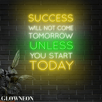 Glowneon Inspirational Quote Led Sign, Motivation Home Gym Wall Decor