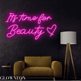 thumbnail image 1 of Glowneon It's Time For Beauty Neon Sign, Nails Led Sign, Makeup Decor, 1 of 5