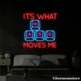 thumbnail image 1 of Glowneon It’s What Moves Me Neon Sign, Keyboard Led Sign, Gamer Wall Decor, Game Room Decor, 1 of 5