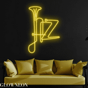Glowneon Jazz Led Sign, Jazz Saxophone Neon Light, Music Club Decor