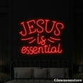 thumbnail image 1 of Glowneon Jesus Is Essential Neon Sign, Jesus Is Essential Led Sign, Merry Christmas LED Light, 1 of 2
