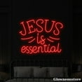 thumbnail image 1 of Glowneon Jesus Is Essential Neon Sign, Jesus Is Essential Led Sign, Merry Christmas LED Light, 1 of 2
