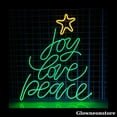 thumbnail image 1 of Glowneon Joy Love Peace Neon Sign, Joy Love Peace LED Sign, Christmas Tree Led Sign, 1 of 4
