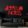thumbnail image 1 of Glowneon Joyeux Noel Neon Sign, Merry Christmas LED Sign, Reindeer Snowflake Stocking Neon LED, 1 of 5