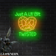 thumbnail image 1 of Glowneon Just A Little Bit Twisted Led Sign, Pretzel Bakery Shop Sign, 1 of 5