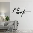 thumbnail image 1 of Glowneon Just Breathe Modern Bathroom Wall Art, Restroom Toilet Decor, 1 of 5