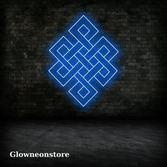 Glowneon Karma Neon Sign, Karma Symbol Gifts Led Light, Endless Knot Led Sign, Karma Symbol Led