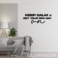 thumbnail image 1 of Glowneon Keep Calm And Get Your Spa Day On Metal Sign, Bathroom Decor, 1 of 5