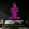 thumbnail image 1 of Glowneon Keep Calm and Eat Ice Cream Neon Sign, Ice Cream Led Sign, Ice Cream Shop Decor, 1 of 5