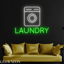 Glowneon Laundry Neon Sign, Laundry Washhouse Service Wall Led Light