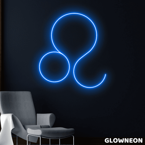 Glowneon Leo Neon Sign, Leo Astrology Led Sign, Leo Horoscope Light