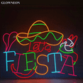 thumbnail image 1 of Glowneon Let's Fiesta Neon Sign, Fiesta Mexican Restaurant Wall Decor, 1 of 5