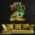 thumbnail image 1 of Glowneon Let's Taco Bout Tequila Neon Sign, Tacos Tequila Bar Led Art, 1 of 5