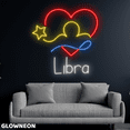 thumbnail image 1 of Glowneon Libra Heart Neon Sign, Libra Led Sign, Libra Astrology Light, 1 of 5
