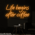 thumbnail image 1 of Glowneon Life Begins After Coffee Neon Sign, Coffee Shop Wall Decor, 1 of 5