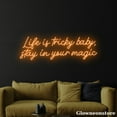 thumbnail image 1 of Glowneon Life Is Tricky Baby Stay In Your Magic Neon Sign, Custom Motivation Quotes Led Sign, 1 of 5