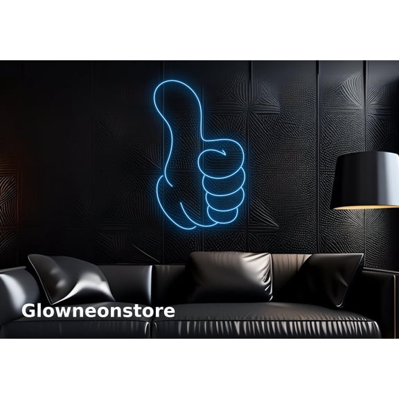 Glowneon Like Neon Sign, Like Led Light, Hand Like Sign, Like Symbol Led Sign, Like Icon Decor