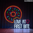 thumbnail image 1 of Glowneon Love At First Bite Neon Sign, Donut Led Sign, Bakery Decor, 1 of 4